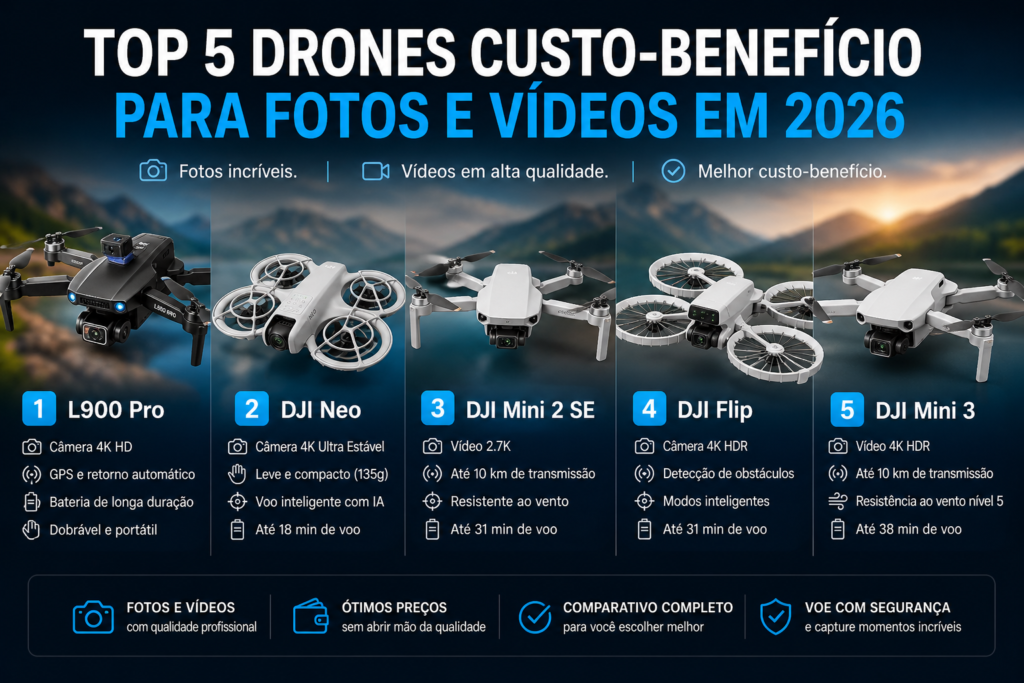 drones custo-benefício